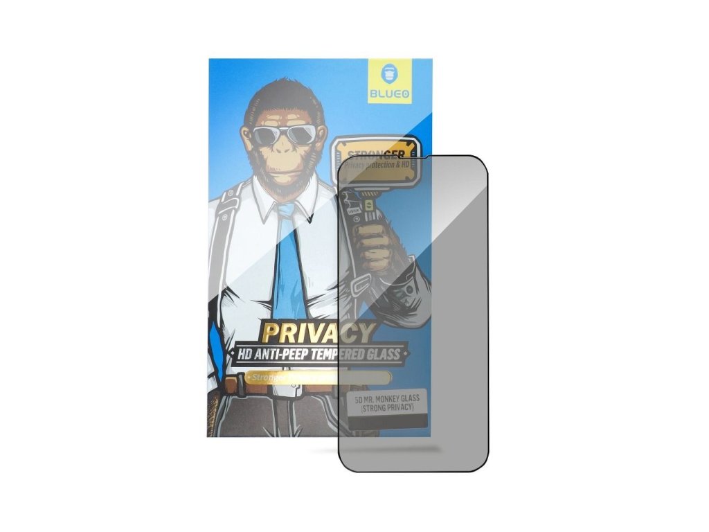Ochranné sklo 5D Privacy pre Apple iPhone 12 Pro Max, Mr. Monkey