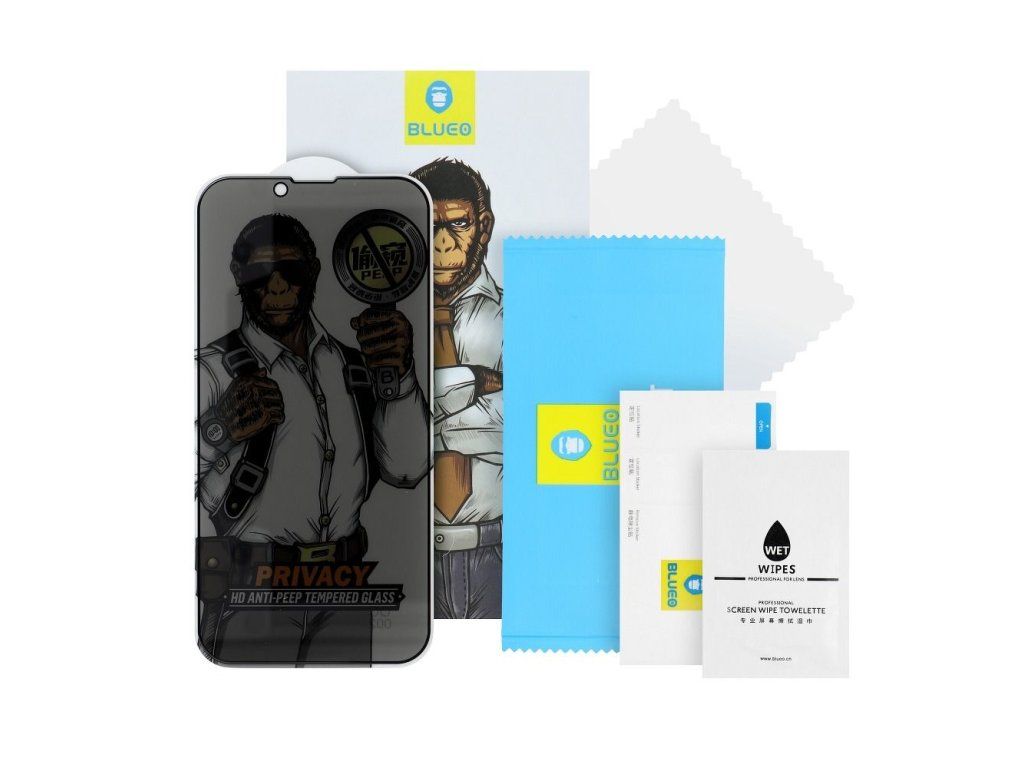 Ochranné sklo 5D Privacy pre Apple iPhone 12 Pro Max, Mr. Monkey
