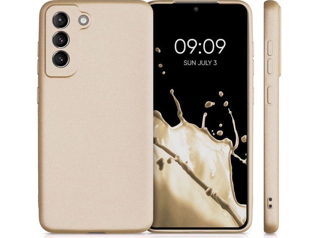 Metalický kryt pre Samsung Galaxy S23 Plus, Zlatý – detail 1