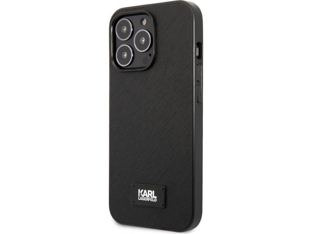 Saffiano kryt pre Apple iPhone 13 Pro, Karl Lagerfeld, Čierny