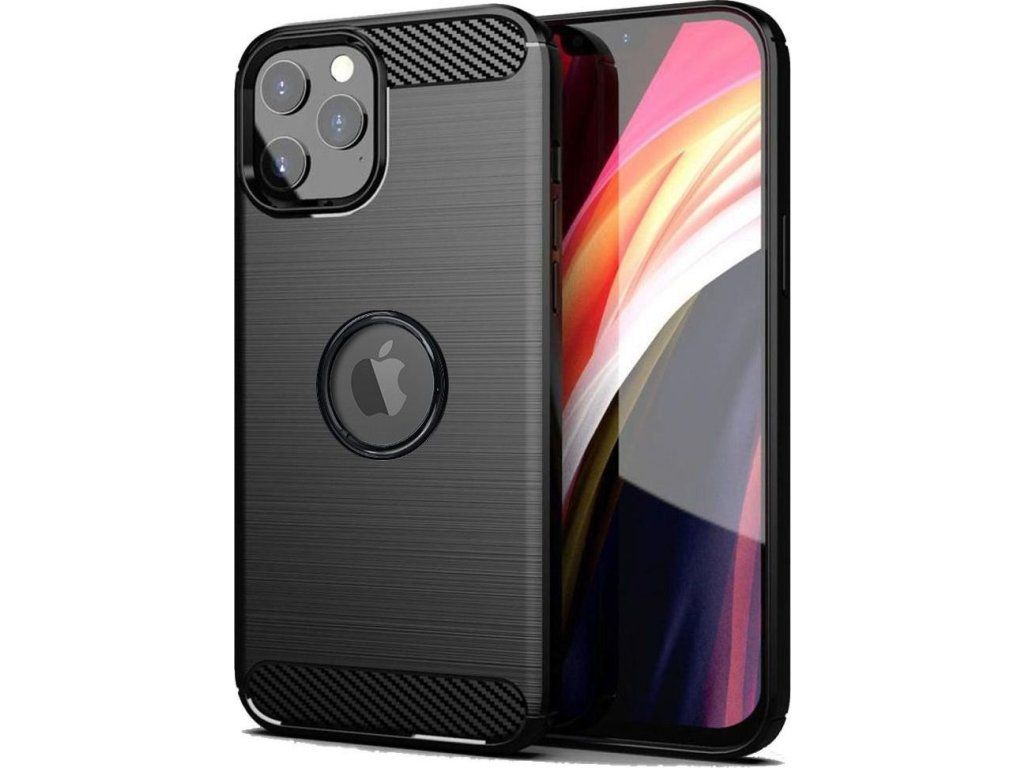 Carbon kryt pre Apple iPhone 13 Mini, Forcell, Čierny