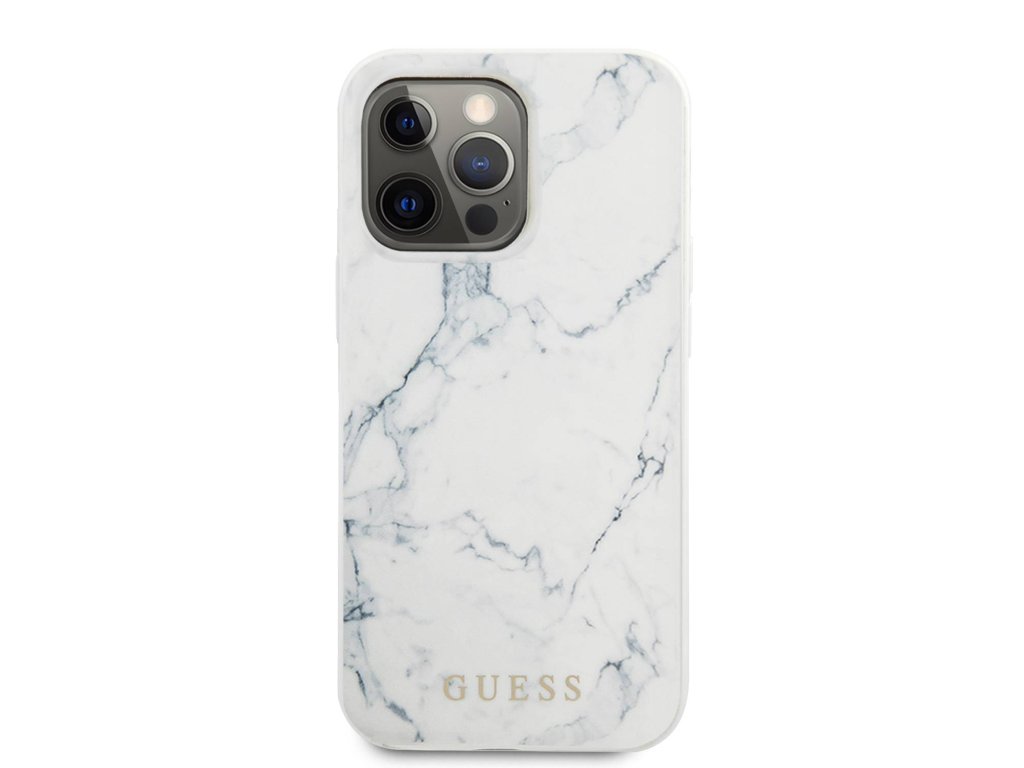 Marble kryt pre Apple iPhone 13 Pro, Guess, Biely – detail 1