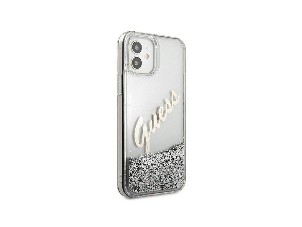 Silikónový kryt pre Apple iPhone 12 Mini, Guess, Transparentný – detail 1