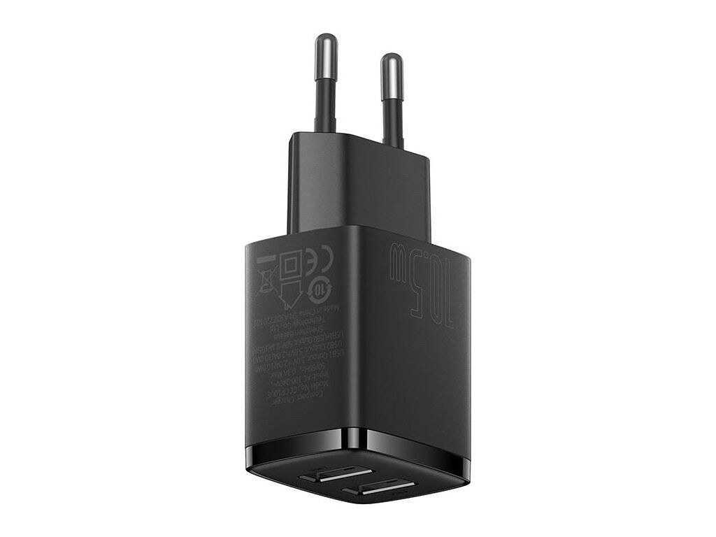 Baseus CCXJ010201 Compact Nabíjačka 2xUSB 10,5W Black – jednoduché a spoľahlivé