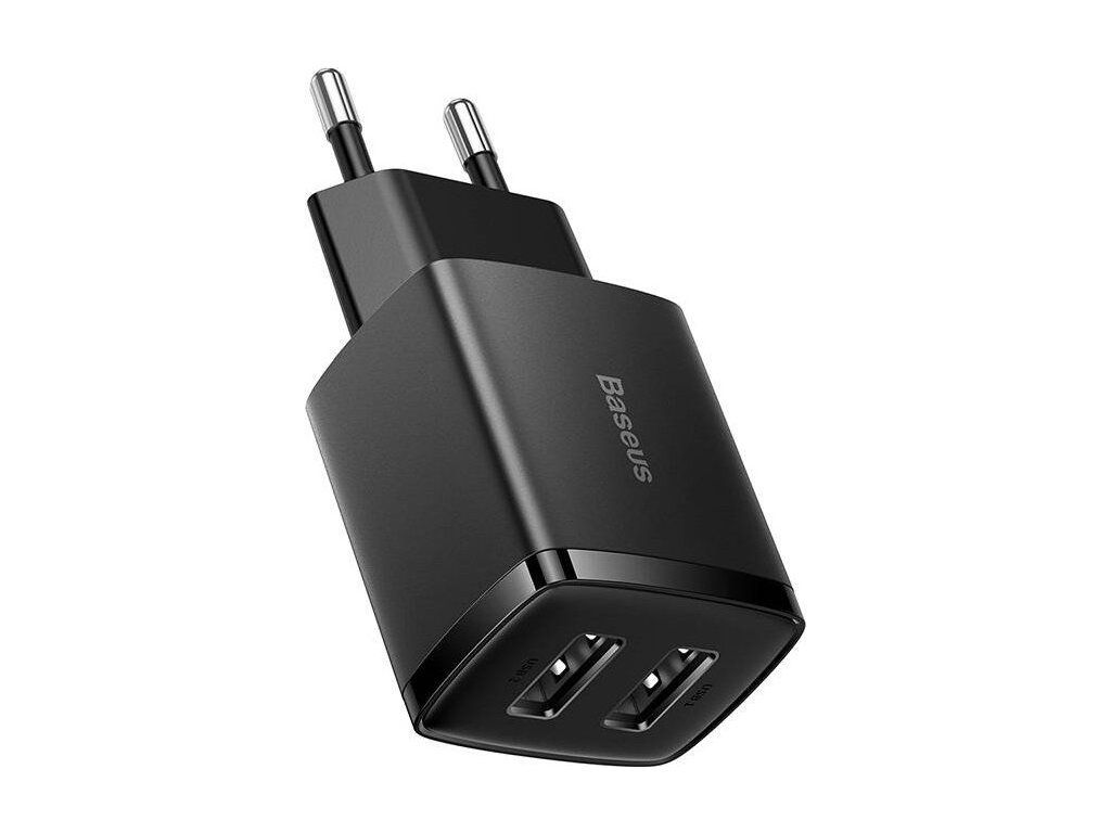 Baseus CCXJ010201 Compact Nabíjačka 2xUSB 10,5W Black – nabíjajte dve zariadenia naraz