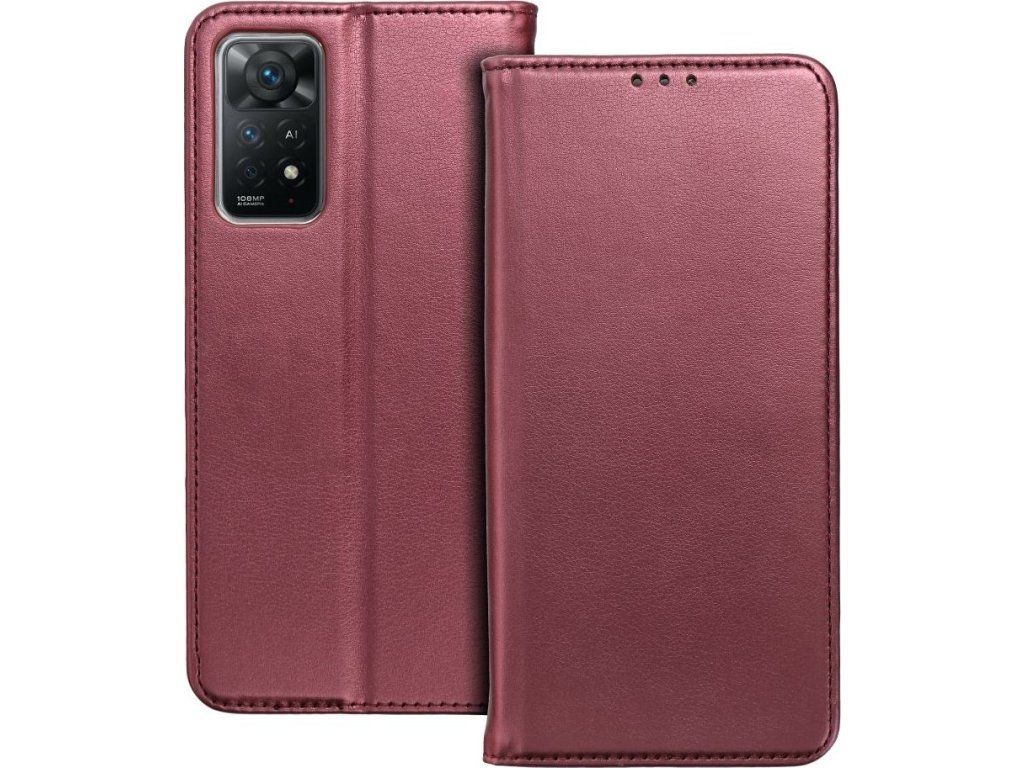 Smart Magnetické puzdro pre Xiaomi Redmi Note 12 Pro 5G, Bordové – detail 1