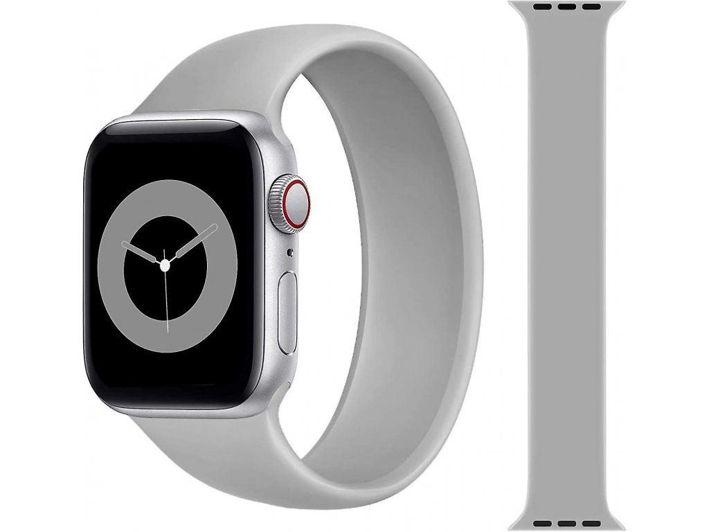 Silikónový náramok pre Apple Watch 38/40/41 mm, Sivý