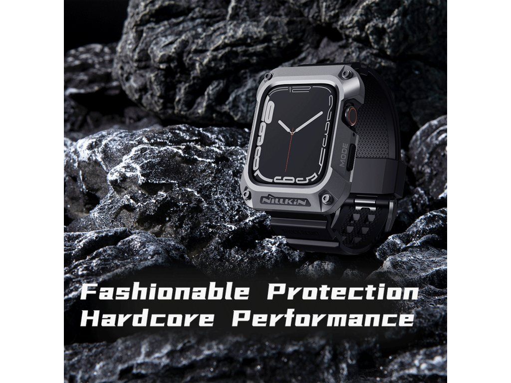 Dyna Guard remienok pre Apple Watch Series 7/8 45mm, Nillkin, Sivý