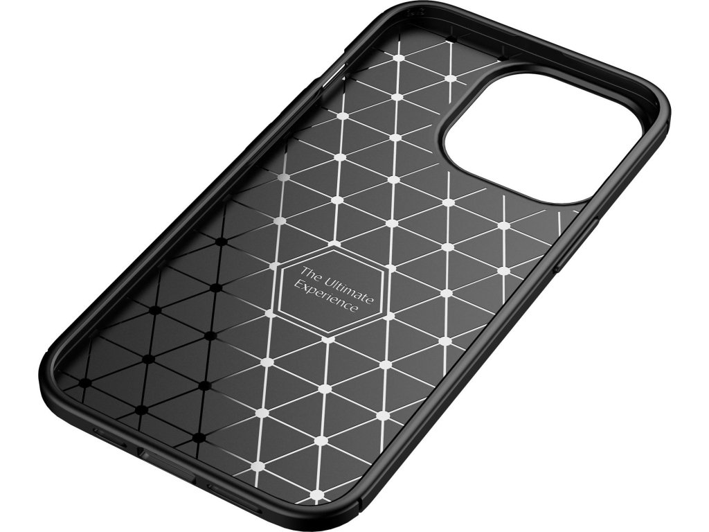 Carbon Premium kryt pre Apple iPhone 15 Pro, Čierny – detail 1