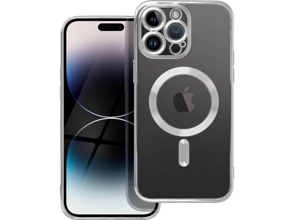 Electro kryt s MagSafe pre Apple iPhone 15 Pro, Strieborný – detail 1