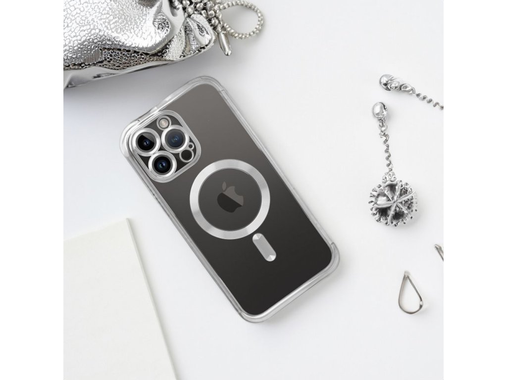 Electro kryt s MagSafe pre Apple iPhone 15 Pro, Strieborný – detail 2