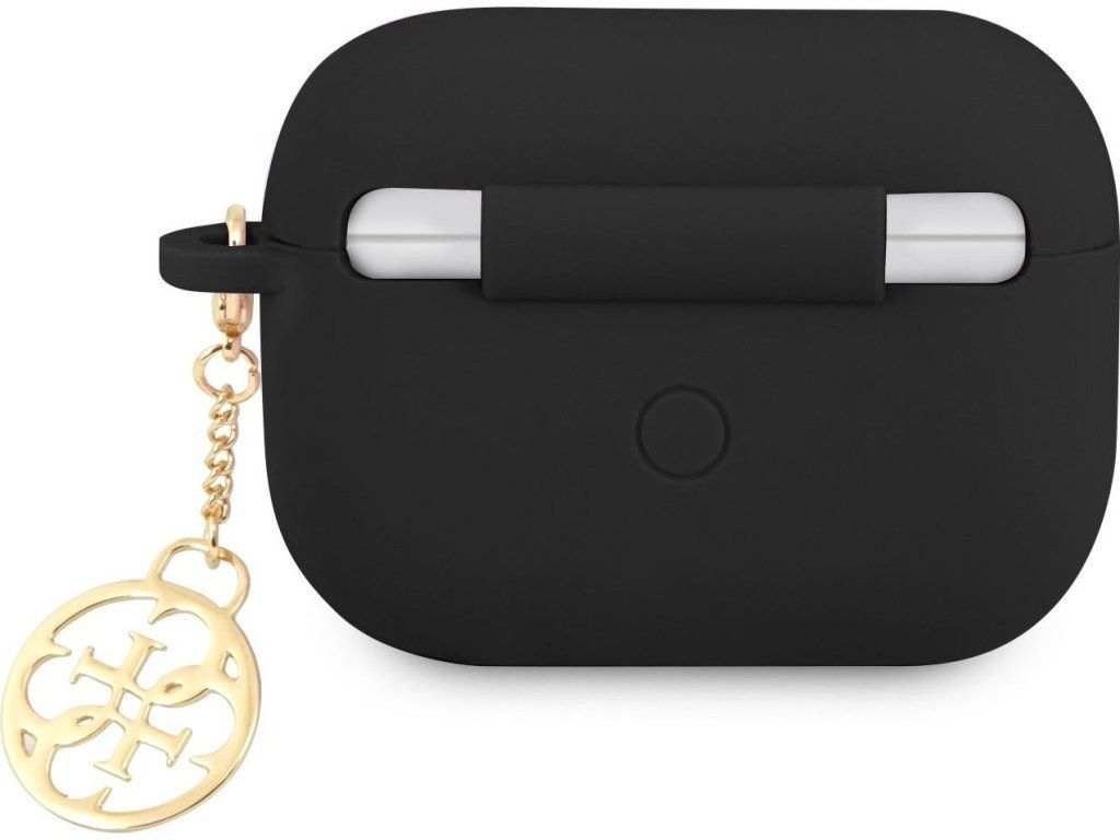 Guess 4G Charm Silikónové Puzdro pre AirPods Pre Black – detail 1