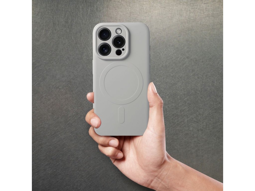 Silikónový kryt s MagSafe pre Apple iPhone 15 Pro Max, Sivý – detail 2