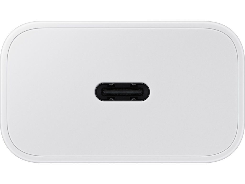 Cestovná nabíjačka USB-C 25W + USB-C Dátový Kábel, Samsung, Biela – kábel je súčasťou