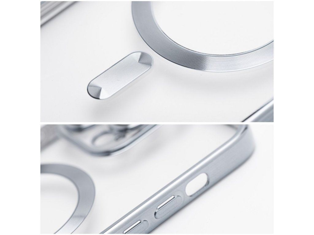 Electro kryt s MagSafe pre Apple iPhone 15, Strieborný – detail 2