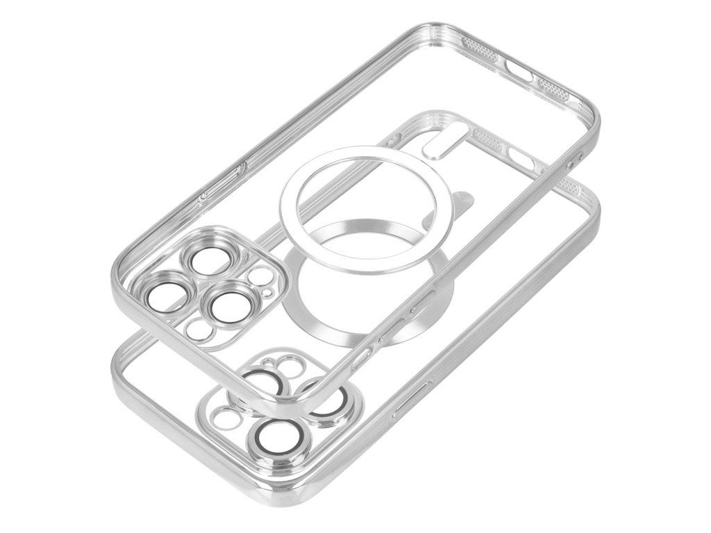 Electro kryt s MagSafe pre Apple iPhone 15, Strieborný – detail 1