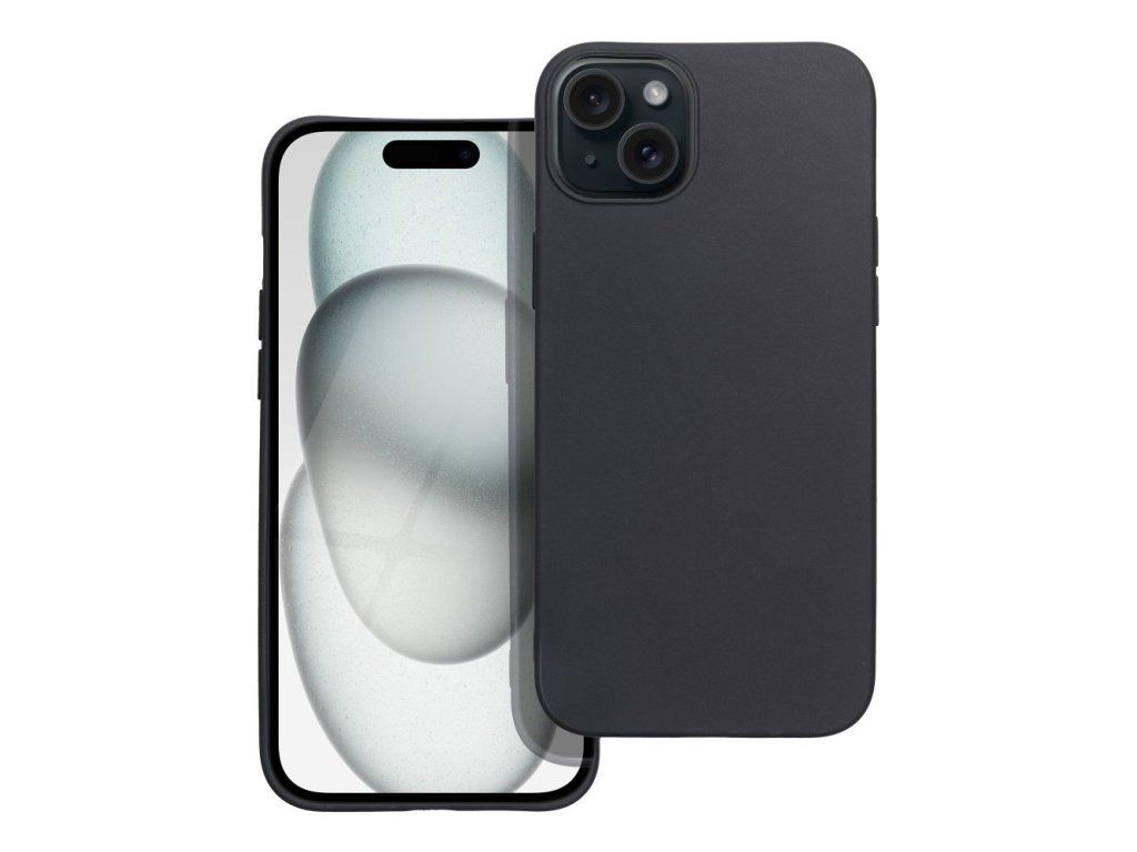 Matný kryt pre Apple iPhone 15 Plus, Čierny
