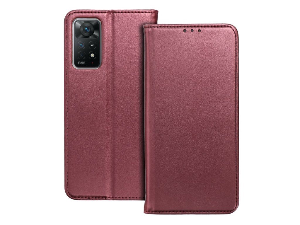 Smart Magnetické puzdro pre Xiaomi Redmi Note 13 Pro 5G, Bordové