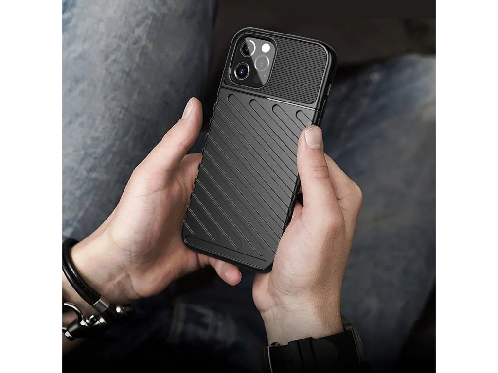 Thunder kryt pre Apple iPhone 16 Pro, Čierny – detail 1