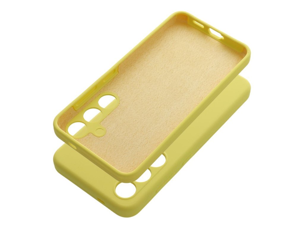 Silikónový kryt pre Samsung Galaxy S24 FE, Žltý – detail 1