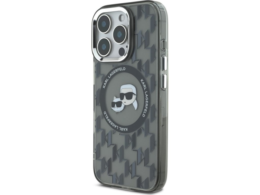 Monogram K&CH kryt s MagSafe pre Apple iPhone 16 Pro Max, Karl Lagerfeld, Čierny – detail 2