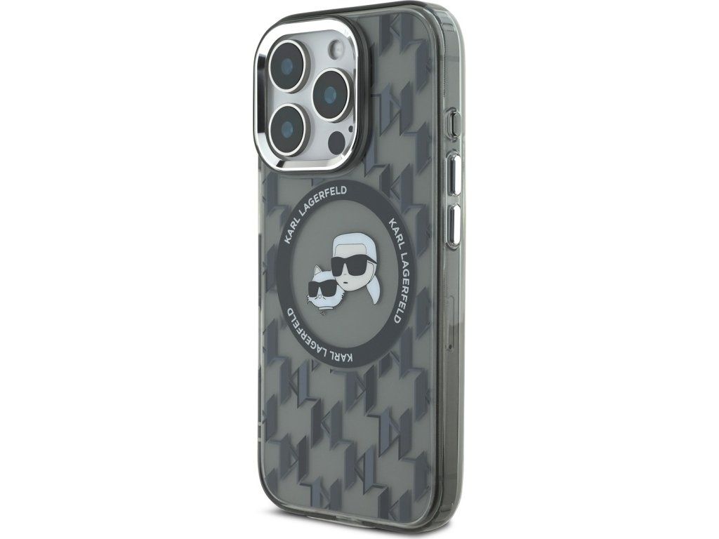 Monogram K&CH kryt s MagSafe preiPhone 16 Pro, Karl Lagerfeld, Čierny – detail 2