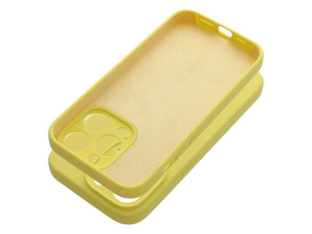Silikónový kryt pre Apple iPhone 14 Pro, Žltý – detail 1