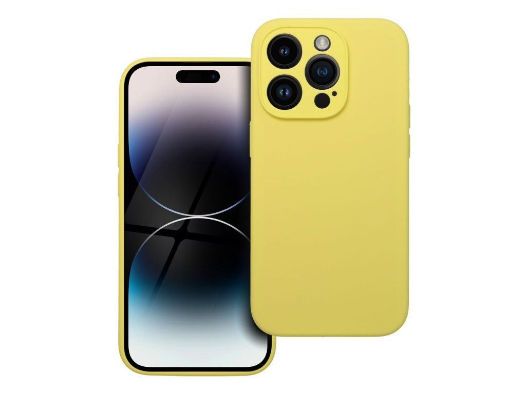 Silikónový kryt pre Apple iPhone 14 Pro, Žltý