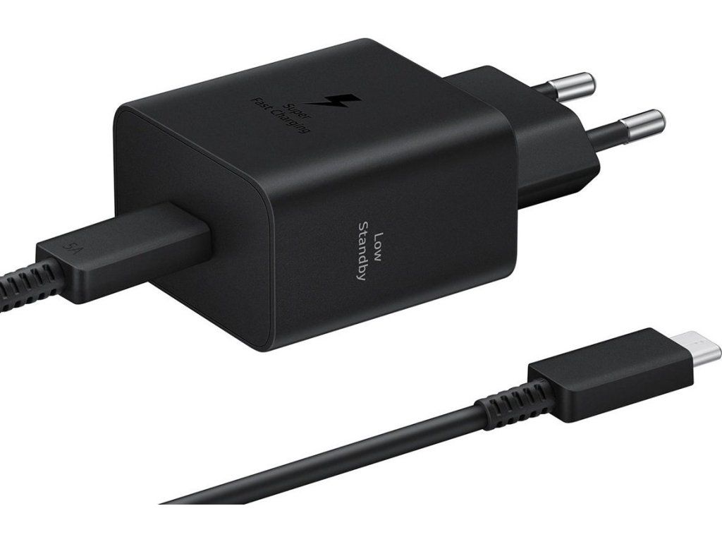Nabíjačka Samsung EP-T4511XBE USB-C 45W + USB-C kábel, Čierna
