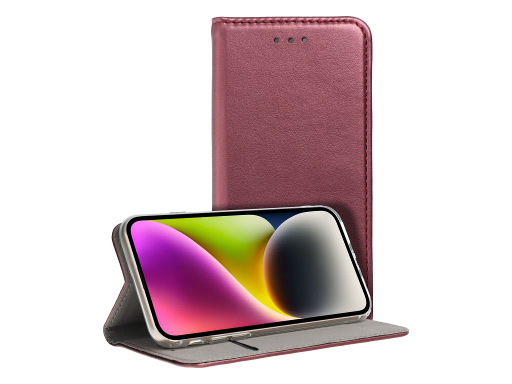 Smart Magnetické puzdro pre Samsung Galaxy A56, Bordové