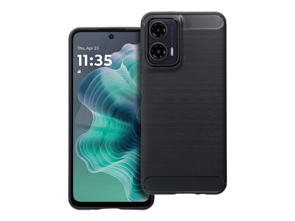 Carbon kryt pre Motorola G35 5G, Čierny