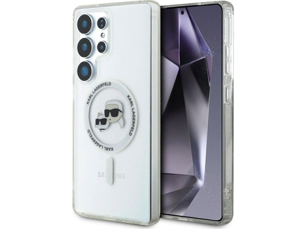 Karl Lagerfeld IML K&CH Heads MagSafe Zadný Kryt pre Samsung Galaxy S25 Ultra Transparent