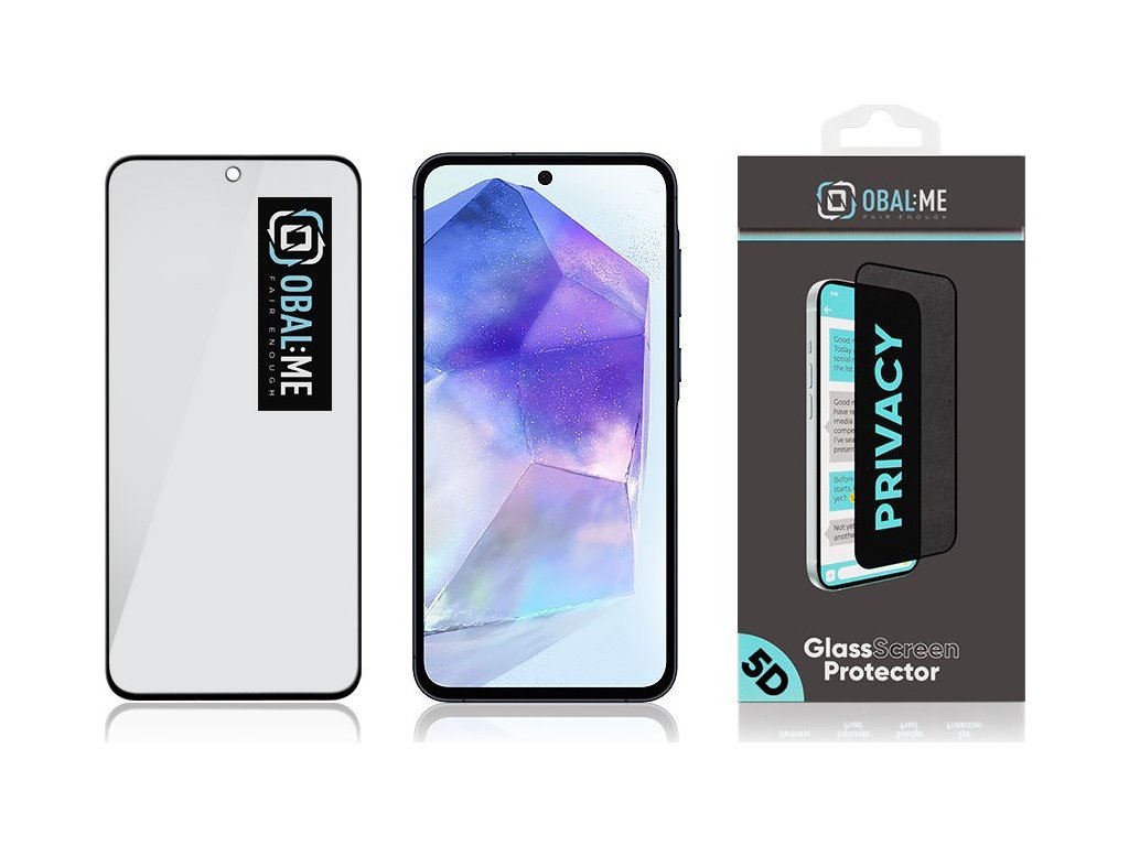 Ochranné sklo 5D Privacy pre Samsung Galaxy A55 5G, OBAL:ME