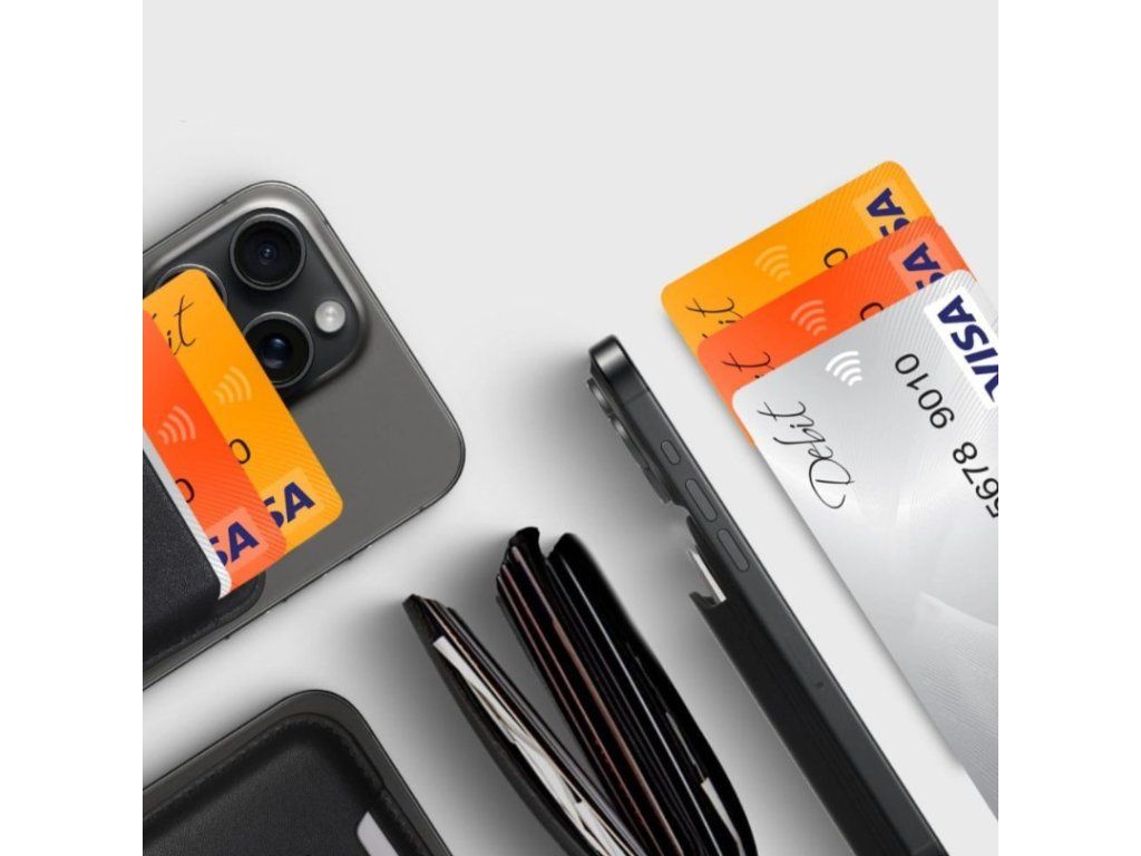 MagWallet obal na kartu s MagSafe na mobil, Tech-Protect, Modrý – detail 2
