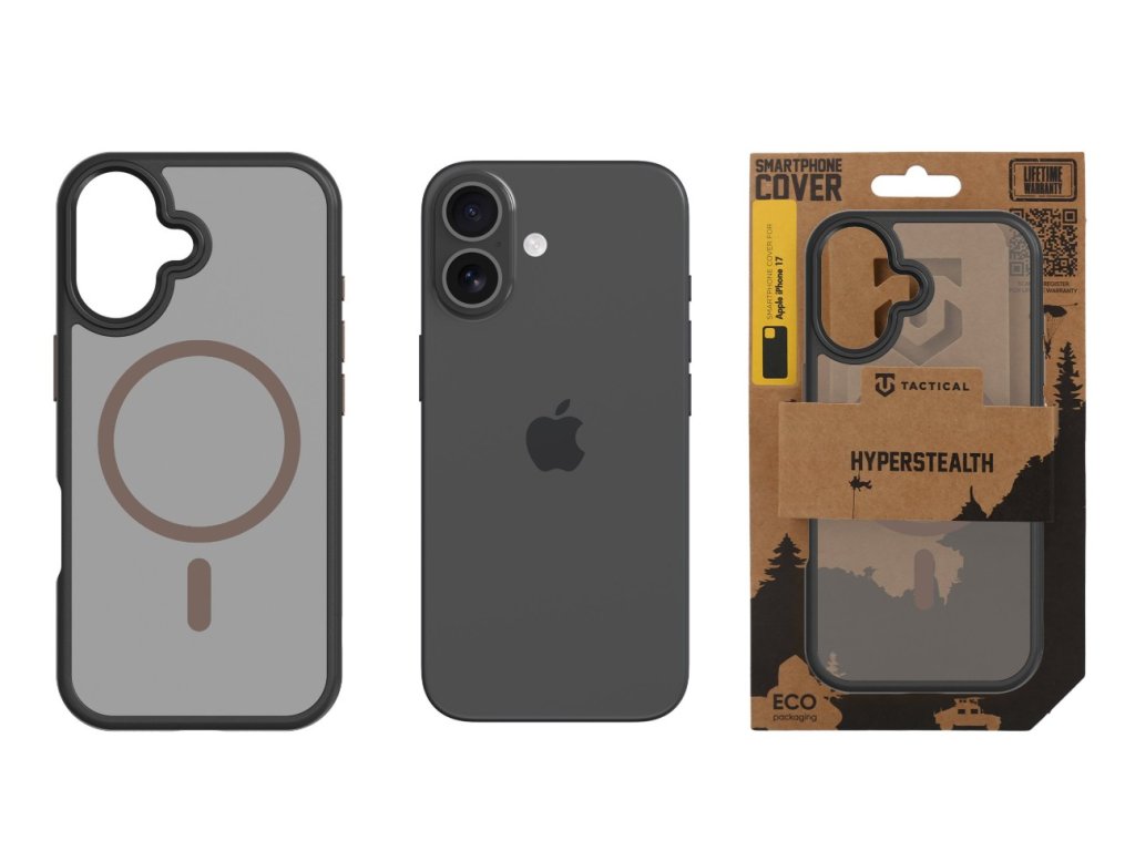 Hyperstealth kryt s Magsafe pre Apple iPhone 17, Tactical, Čierno-hnedý – detail 2