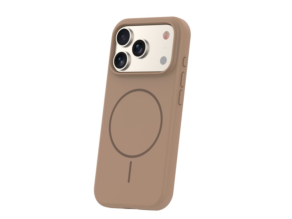 Silikonový kryt s MagSafe pre Apple iPhone 17 Pro / iPhone 18 Pro, Hnedý – detail 2
