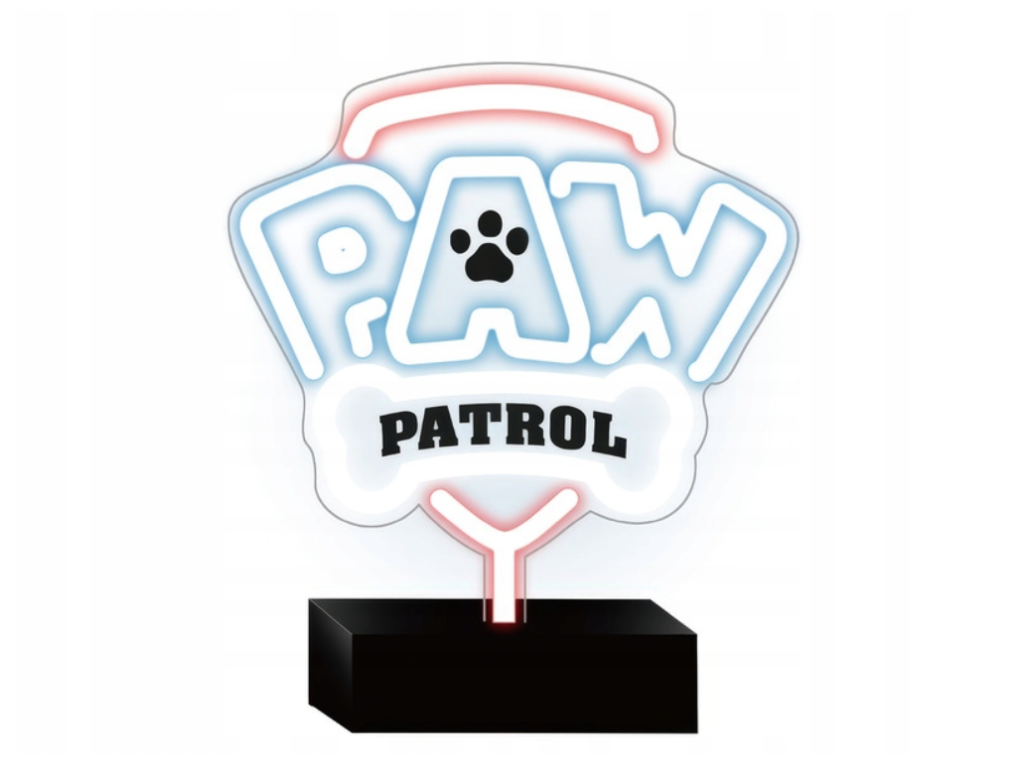 Neónové LED svietidlo na stojane Paw Patrol