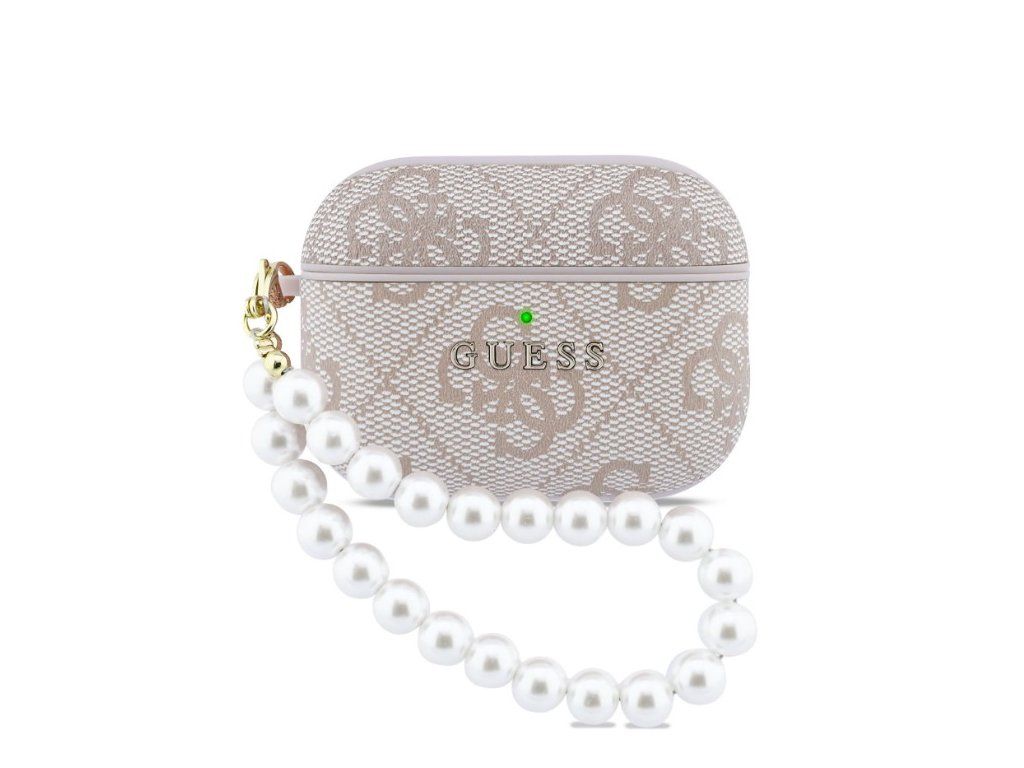 PU 4G Logo Pearl puzdro pre Apple AirPods Pro 3, Guess, Ružové