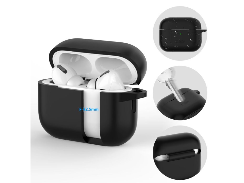 Silikónové puzdro pre Apple AirPods Pro 1/2, Tech-Protect, Modré – detail 1