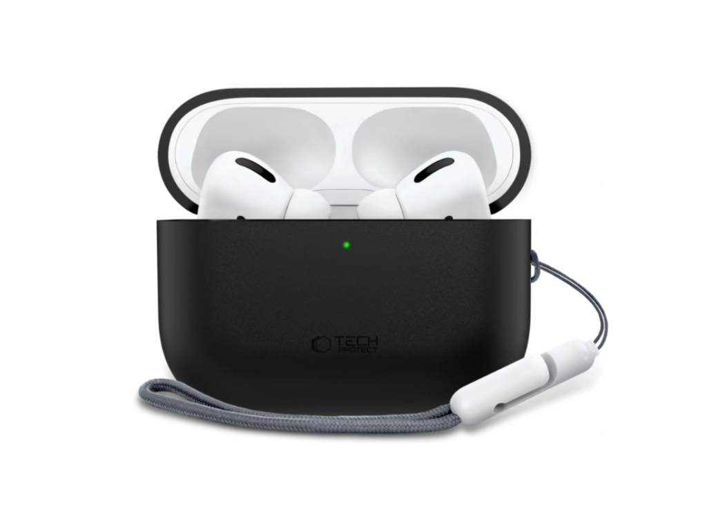 TECH-PROTECT Silikónové puzdro pre Apple Airpods 3, Čierne – detail 1