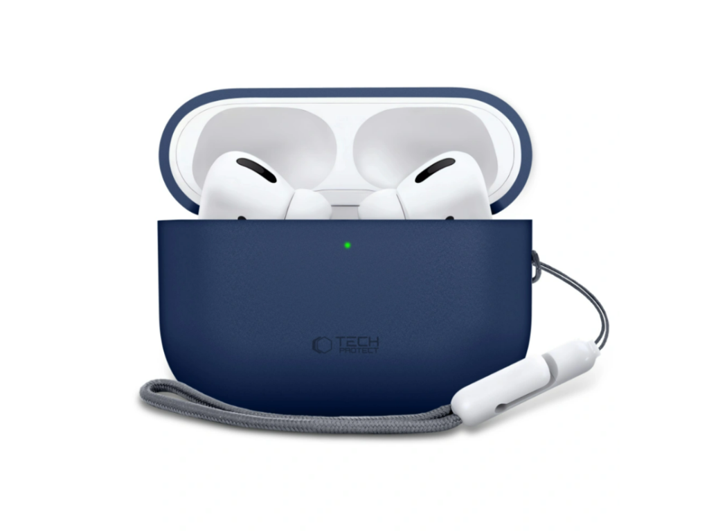 Silikónové puzdro TECH-PROTECT pre Apple Airpods 3, Modré