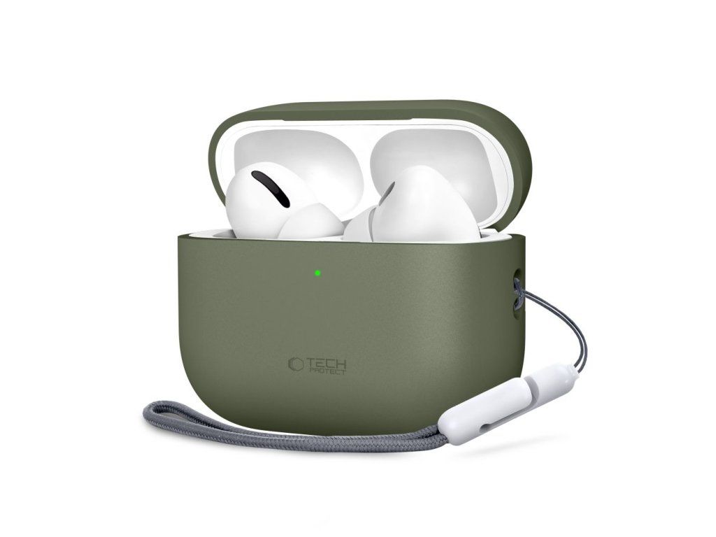 Silikónové puzdro TECH-PROTECT pre Apple Airpods PRO 3, Zelené
