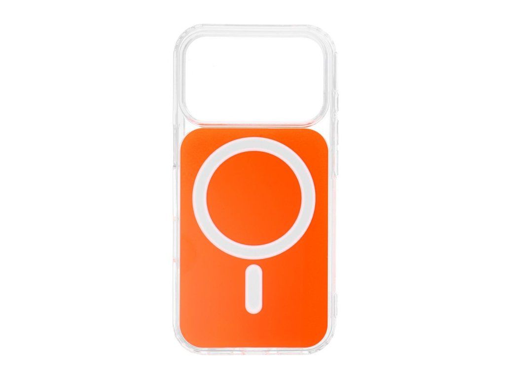 Clear Fusion kryt s MagSafe pre Apple iPhone 17 Pro Max, Orandžový – detail 2