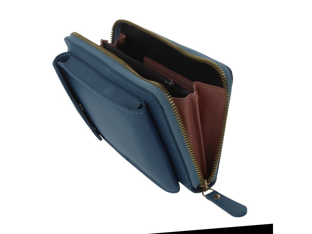 Crossbody puzdro na mobil s úložným priestorom, TFO, Modré – detail 1