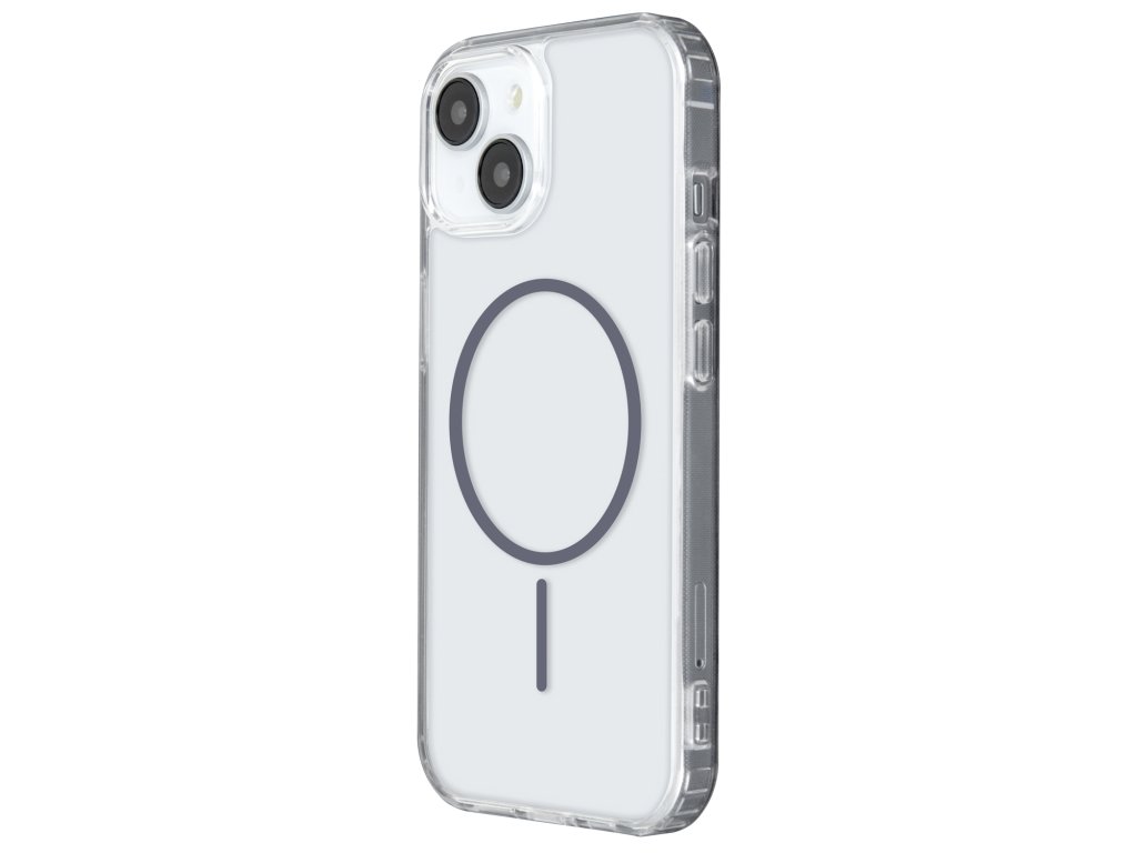 Silikónový kryt s MagSafe pre Apple iPhone 15 Pro, Transparentný-Sivý, TFO – detail 1