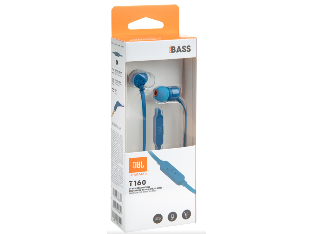 JBL T160 In-Ear Headset 3,5mm, Modré