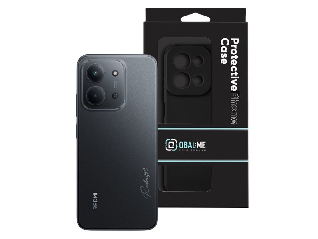 Matte TPU kryt pre Xiaomi Redmi 15C 4G/5G, Xiaomi Poco C85 4G, OBAL:ME, Čierny – detail 1