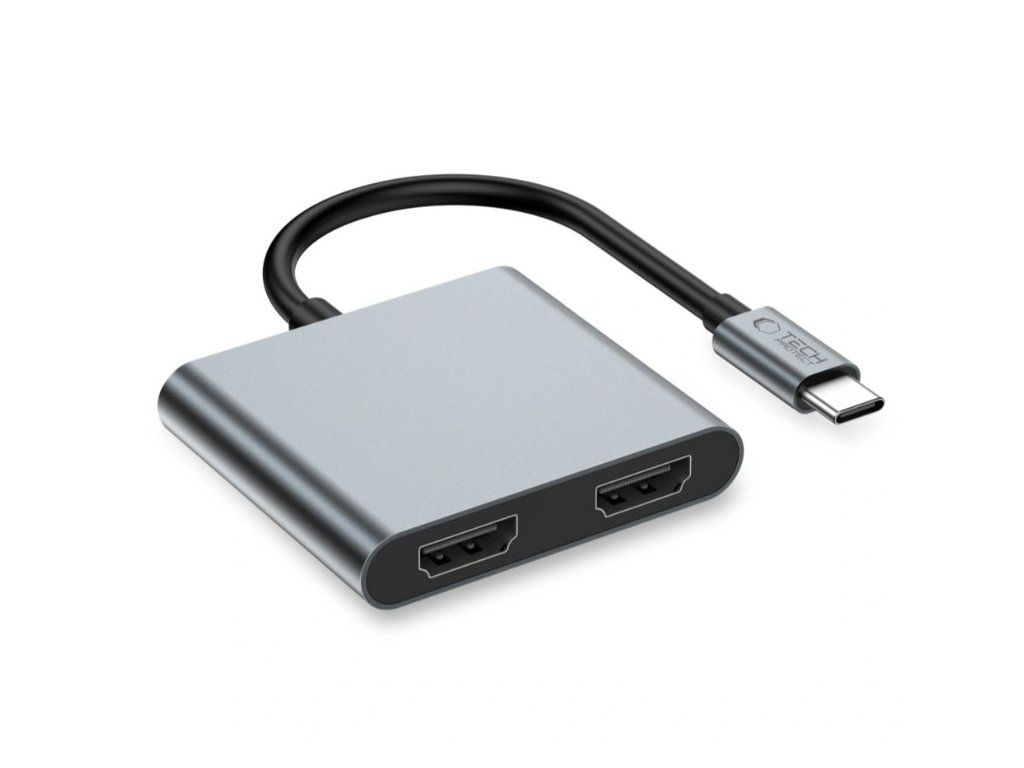TECH-PROTECT HB08 HUB ADAPTÉR 4V1 TYPE-C + USB 2.0 + 2 x HDMI 4K 60HZ