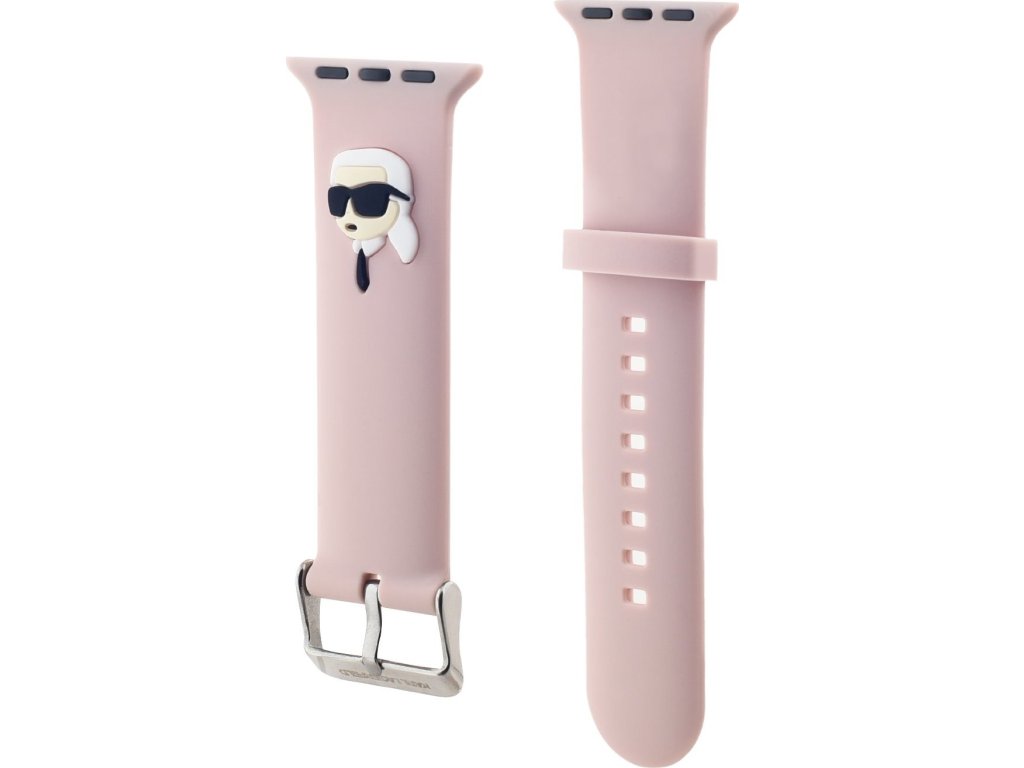 Karl Lagerfeld Karl Head NFT Remienok pre Apple Watch 42/44/45/46/49 Pink
