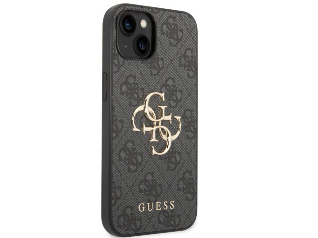 PU 4G Metal Logo Kryt pre iPhone 15, Guess – detail 1